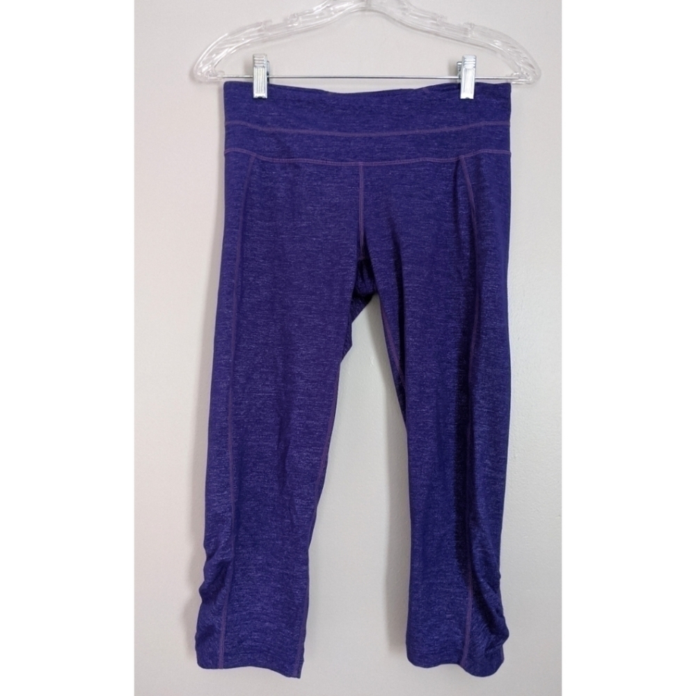 Athleta Purple Shirred Leggings Size Small